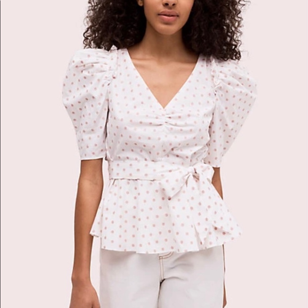 Kate Spade: classic polka dot cotton blouse.